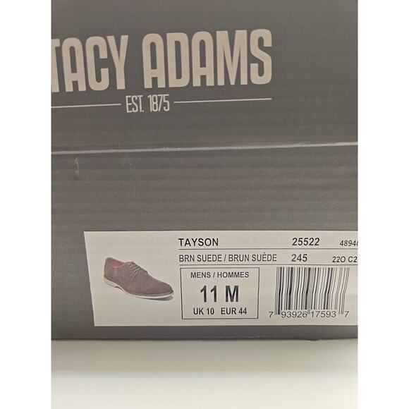 NEW Stacy Adams Tayson Redzone Collection Mens Oxford Shoes Brown Suede 11M - Picture 8 of 8